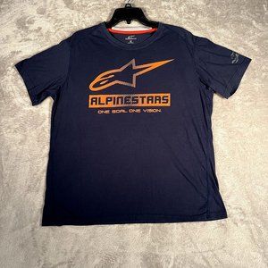 Alpine Stars Graphic Shirt Men's XL Blue Athletic T-Shirt